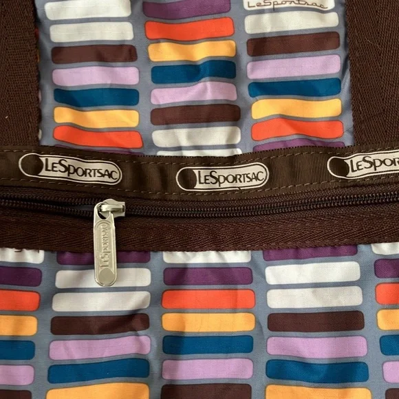 Lesportsac vintage brown travel weekender - Picture 3 of 12